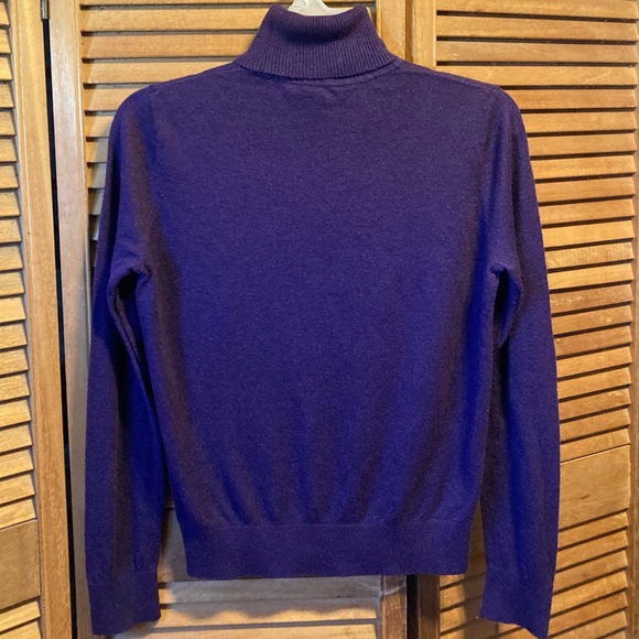 August Silk Eggplant Turtleneck Sweater - Picture 2 of 8